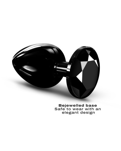 Металлическая анальная пробка с кристаллом Dorcel Diamond Plug Black L - Фото №2