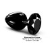 Металлическая анальная пробка с кристаллом Dorcel Diamond Plug Black L - Фото №2