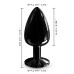 Металлическая анальная пробка с кристаллом Dorcel Diamond Plug Black L - Фото №5