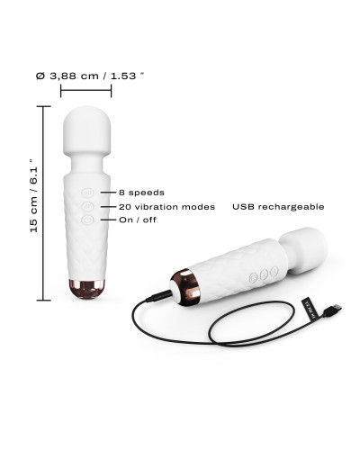 Мінівібромасажер Dorcel Wand Mini Wanderful White - Фото №2