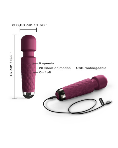 Мінівібромасажер Dorcel Wand Mini Wanderful Plum - Фото №2