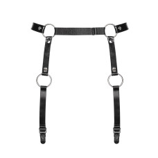 (SALE) Гартери Obsessive A741 garter belt black O/S, штучна шкіра