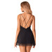 Сорочка и трусики Obsessive Bella Rou chemise & thong XL/2XL - Фото №2