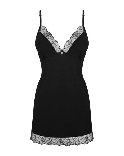 Сорочка и трусики Obsessive Bella Rou chemise & thong XL/2XL - Фото №3