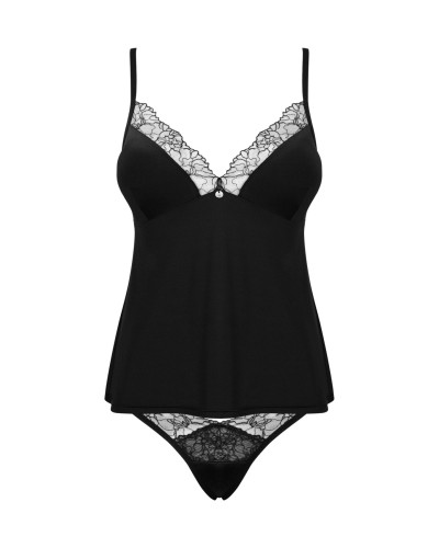 (SALE) Топ та трусики Obsessive Bella Rou top & panties XS/S, топ, трусики - Фото №3