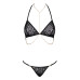 Комплект с цепочками Obsessive Pantheria 2-pcs set black L/XL, бюстгальтер, трусики - Фото №3