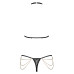 Комплект с цепочками Obsessive Pantheria 2-pcs set black L/XL, бюстгальтер, трусики - Фото №4