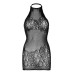 Платье-сетка со стразами Leg Avenue Rhinestone halter mini dress Black, открытая спина, one size - Фото №7