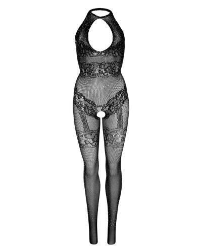 (SALE) Бодистокинг Leg Avenue Rhinestone Lace and Net Bodystocking OS Black - Фото №6