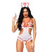 Костюм медсестры Leg Avenue Naughty Nurse, one size, боди и шапочка - Фото №1