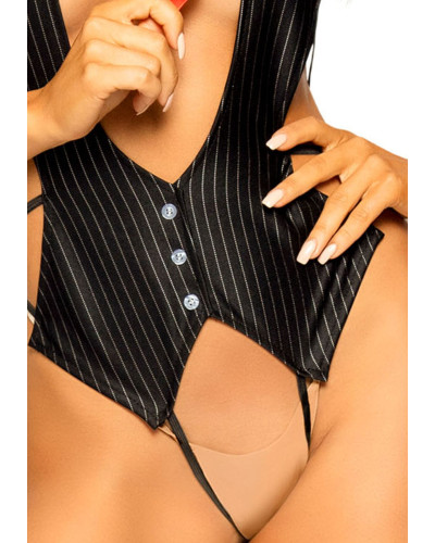 Рольовий костюм леді бос Leg Avenue Boss Babe, one size, боді з краваткою - Фото №7