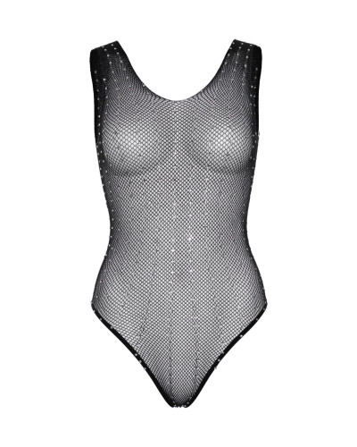 Leg Avenue Rhinestone fishnet bodysuit OS Black - Фото №5