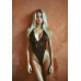 Мереживне боді Leg Avenue Floral lace thong teddy Black, шнурівка на грудях, one size - Фото №3