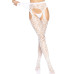 Ажурні колготки із сердечками Leg Avenue Heart White, one size, імітація панчіх - Фото №5