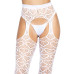 Ажурні колготки із сердечками Leg Avenue Heart White, one size, імітація панчіх - Фото №6
