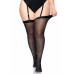 Прозорі панчохи зі швом Leg Avenue Sheer backseam stockings Black, plus size - Фото №4