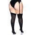Плотные непрозрачные чулки Leg Avenue Nylon Thigh Highs Black, plus size - Фото №3
