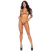 Еротичний комплект зі стразами Leg Avenue Catch Me Rhinestone set, трусики та бра, one size - Фото №3