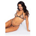 Еротичний комплект зі стразами Leg Avenue Catch Me Rhinestone set, трусики та бра, one size - Фото №7