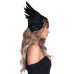 Повязка на голову с крыльями Leg Avenue Feather headband Black, перья и натуральная кожа - Фото №3