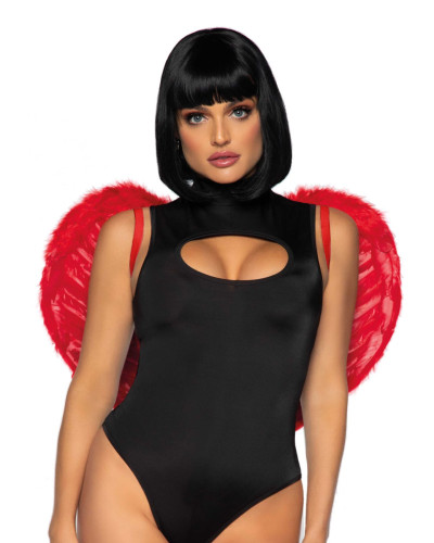 (SALE) Крила дияволиці Leg Avenue devil wings Red, справжнє пір’я - Фото №1