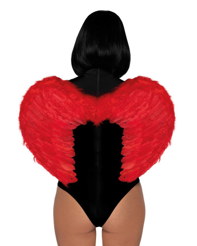 (SALE) Крила дияволиці Leg Avenue devil wings Red, справжнє пір’я - Фото №2