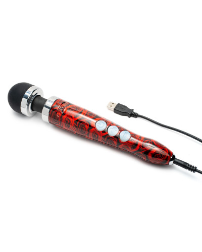Вибромассажер DOXY Die Cast 3R - ROSE PATTERN, очень мощный, перезаряжаемый, металлический корпус - Фото №4