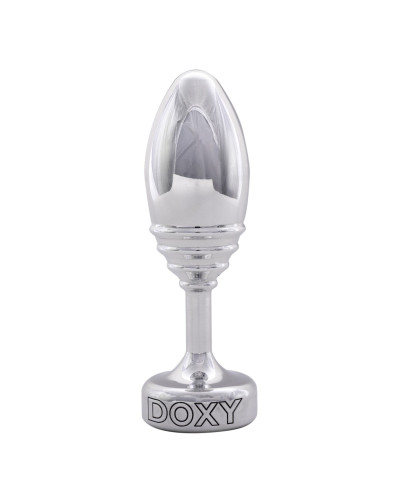 Металева анальна пробка DOXY Butt Plug RIBBED, ребриста, діаметр 3,3 см - Фото №1