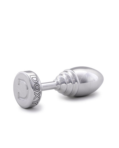 Металева анальна пробка DOXY Butt Plug RIBBED, ребриста, діаметр 3,3 см - Фото №2