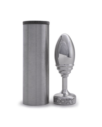 Металева анальна пробка DOXY Butt Plug RIBBED, ребриста, діаметр 3,3 см - Фото №3