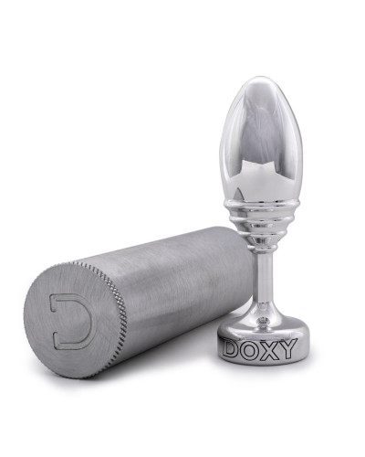 Металева анальна пробка DOXY Butt Plug RIBBED, ребриста, діаметр 3,3 см - Фото №4