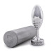 Металева анальна пробка DOXY Butt Plug RIBBED, ребриста, діаметр 3,3 см - Фото №4