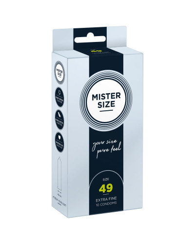 Презервативы Mister Size - pure feel - 49 (10 condoms), толщина 0,05 мм - Фото №1