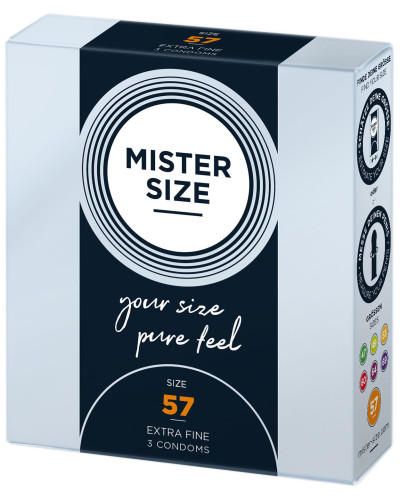 Презервативы Mister Size - pure feel - 57 (3 condoms), толщина 0,05 мм - Фото №2
