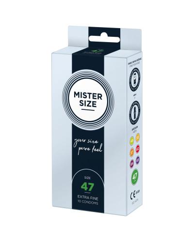 Презервативи Mister Size - pure feel - 47 (10 condoms), товщина 0,05 мм - Фото №2