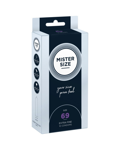 Презервативи Mister Size - pure feel - 69 (10 condoms), товщина 0,05 мм - Фото №1