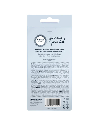 Презервативи Mister Size - pure feel - 69 (10 condoms), товщина 0,05 мм - Фото №3