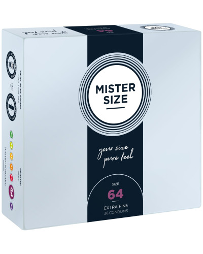 Презервативи Mister Size - pure feel - 64 (36 condoms), товщина 0,05 мм - Фото №1