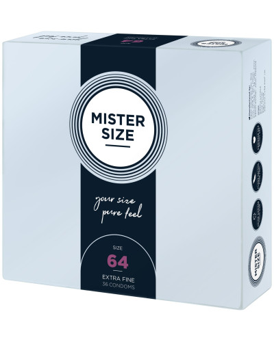 Презервативи Mister Size - pure feel - 64 (36 condoms), товщина 0,05 мм - Фото №2