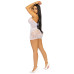 Платье-сетка со стразами Leg Avenue Rhinestone halter mini dress White, открытая спина, one size - Фото №7