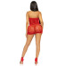 Платье-сетка со стразами Leg Avenue Rhinestone halter mini dress Red, открытая спина, one size - Фото №7