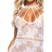 Ажурна сукня-сітка Leg Avenue Lace mini dress with cut-outs White, one size - Фото №6