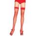 Чулки-сетка Leg Avenue Fishnet Thigh Highs One size, Red, мелкая сетка - Фото №1