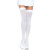 Плотные непрозрачные чулки Leg Avenue Opaque Nylon Thigh Highs White, one size - Фото №1