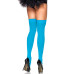 Плотные неоновые чулки Leg Avenue Nylon Thigh Highs Neon Blue, one size - Фото №1