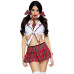 Костюм школьницы Leg Avenue Miss Prep School S/M, топ, юбка, галстук, бантики - Фото №1