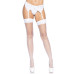 Панчохи-сітка для кріплення на пояс Leg Avenue Nylon Fishnet Thigh Highs One size, White - Фото №1