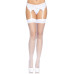 Панчохи-сітка для кріплення на пояс Leg Avenue Nylon Fishnet Thigh Highs One size, White - Фото №3