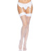 Панчохи-сітка для кріплення на пояс Leg Avenue Nylon Fishnet Thigh Highs One size, White - Фото №5