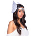 Повязка на голову с крыльями Leg Avenue Feather headband White, перья и натуральная кожа - Фото №1